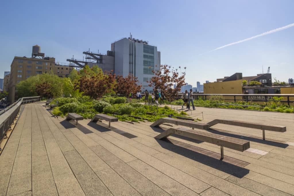 Auf der High Line in New York City